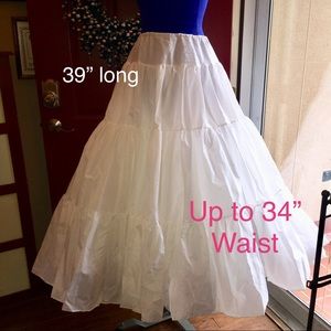 Gorgeous Long Petticoat Size Up To 34” Waist